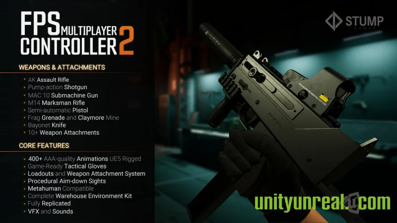 Unreal Engine asset – FPS Multiplayer Controller